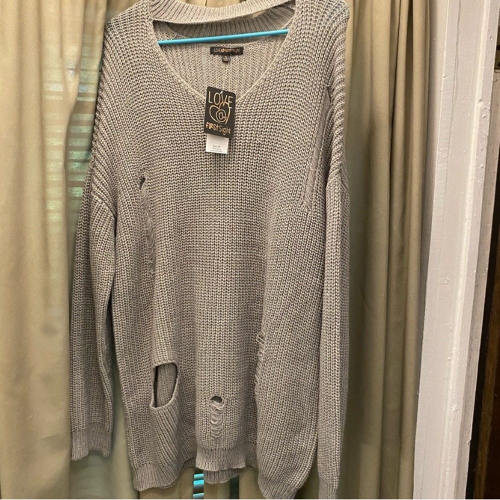 Grey love at first sight new sweater